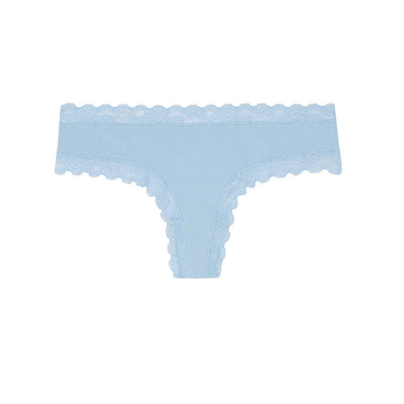 Braguita culotte lisa de algodón - azul Braguita culotte lisa de algodón - azul;