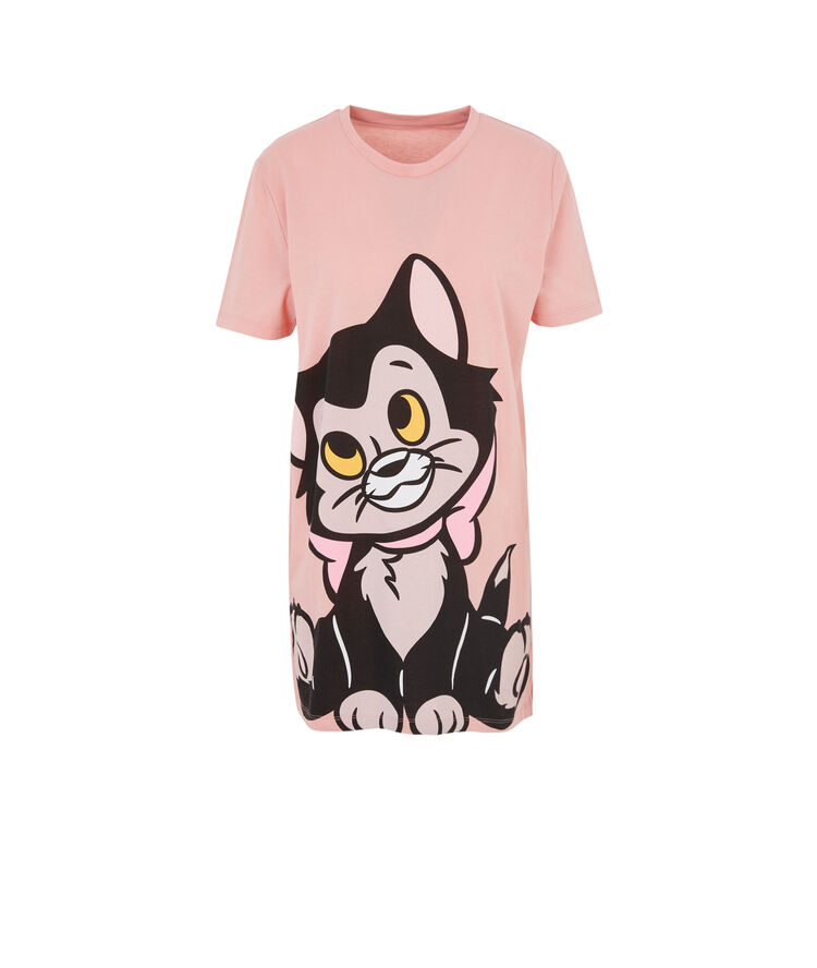 Túnica de manga corta con estampado de figaro y licencia pinocchio figariz rosa.