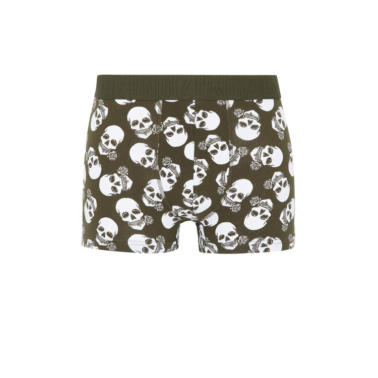 Calzoncillo bóxer caqui skullrosiz Calzoncillo bóxer caqui skullrosiz;