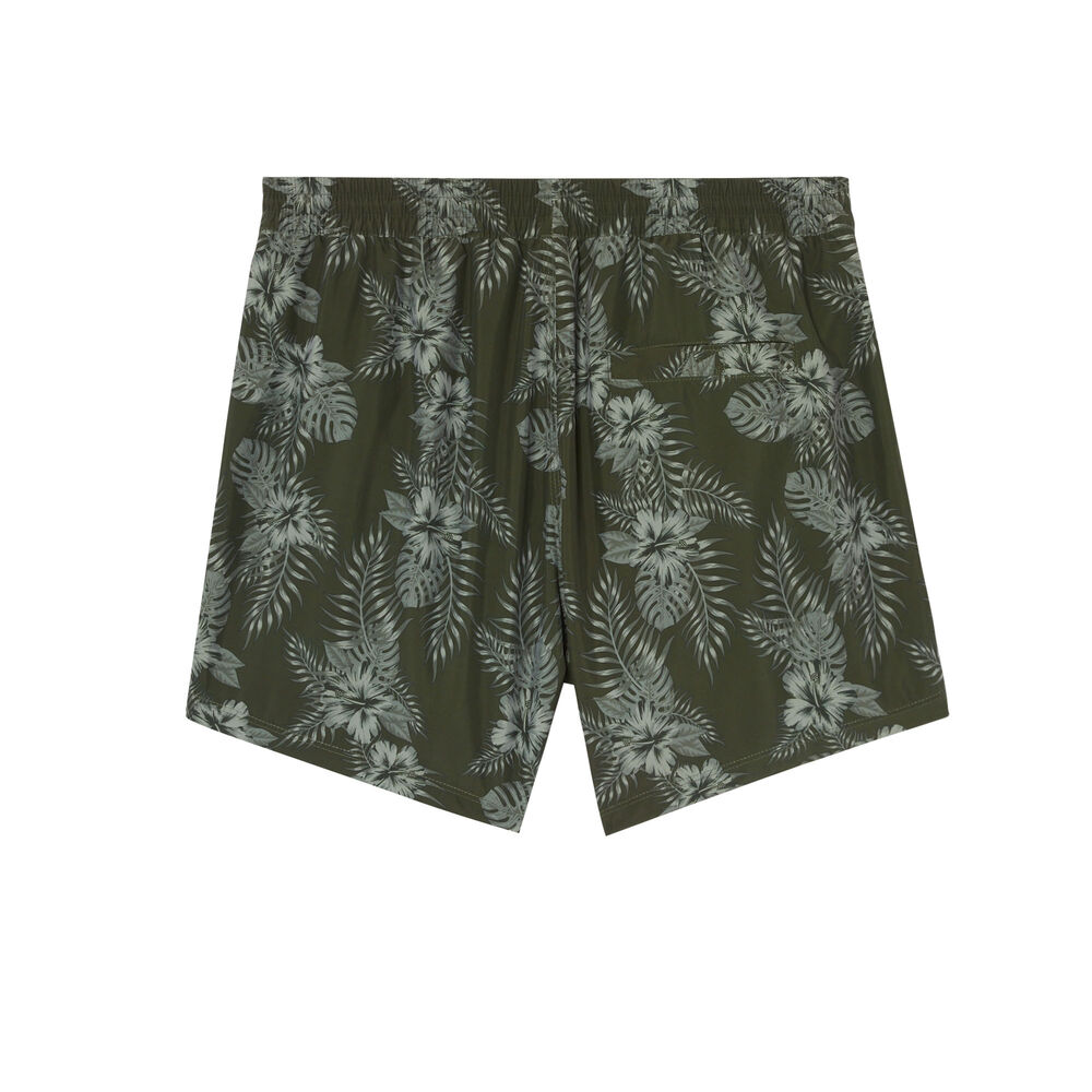 Shorts de baño con estampado tropical - caqui verde.