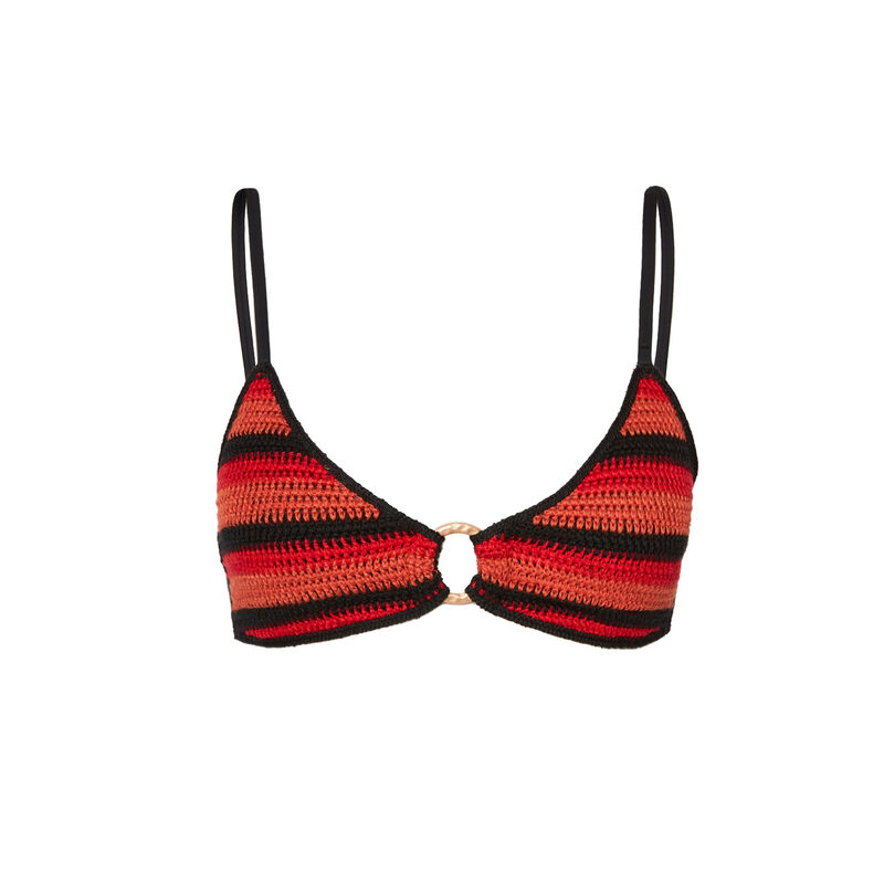 Parte de arriba de bikini sujetador a rayas - caqui Parte de arriba de bikini sujetador a rayas - caqui;