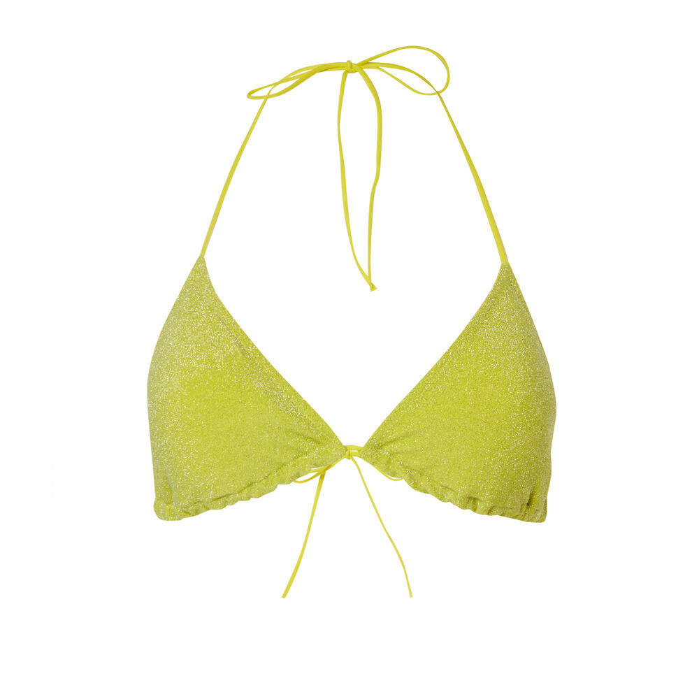 Parte de arriba de bikini sujetador con lentejuelas - amarillo amarillo.