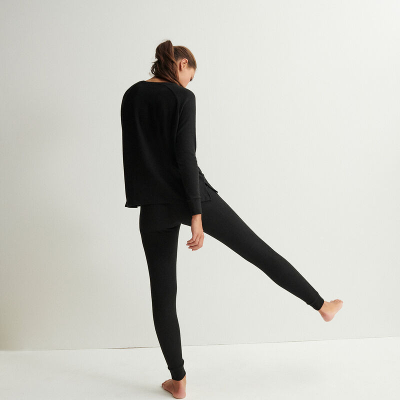 Pantalón de punto - negro Pantalón de punto - negro ;