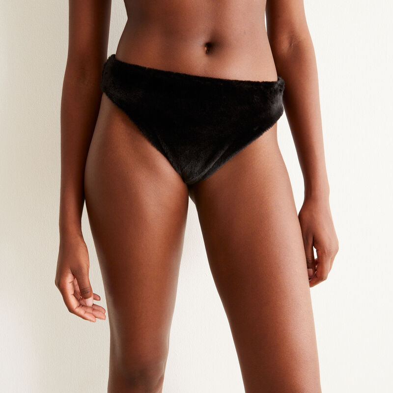 braguita pelo de conejito - negro braguita pelo de conejito - negro;