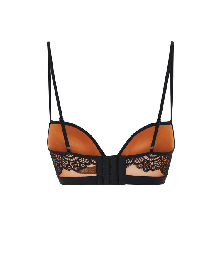 Sujetador corpiño push-up de tul/encaje vivianiz terracota.
