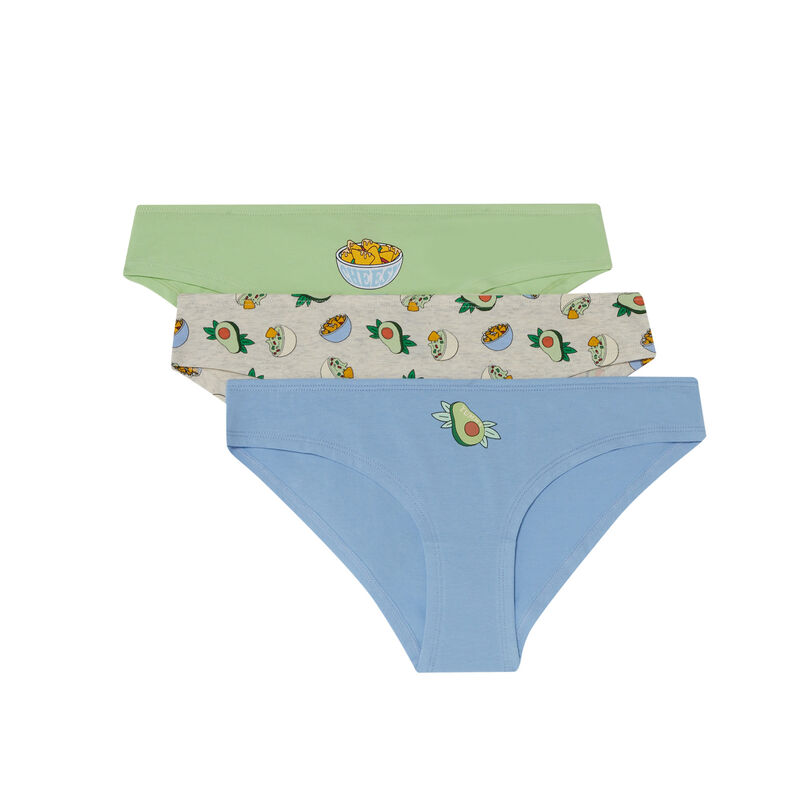 Juego de 3 braguitas avocado lover - crudo Juego de 3 braguitas avocado lover - crudo;