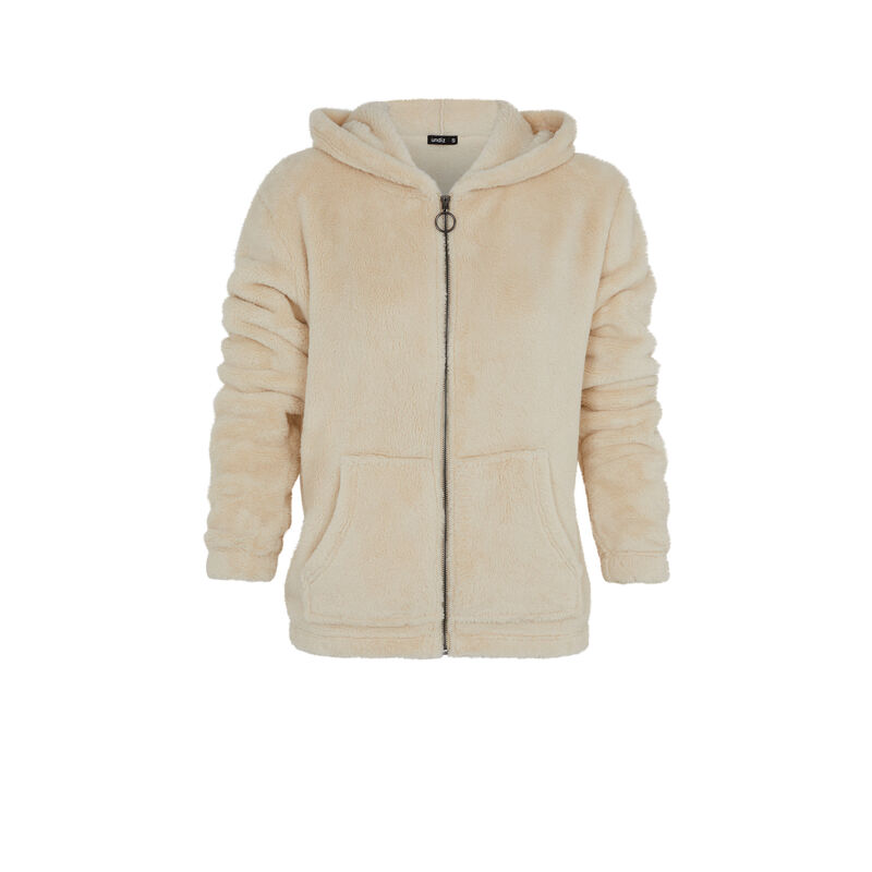 sudadera de polar con cremallera - crudo sudadera de polar con cremallera - crudo;