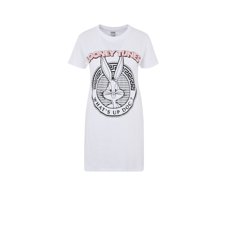 Top de manga corta con licencia looney tunes bunblutiz blanco.