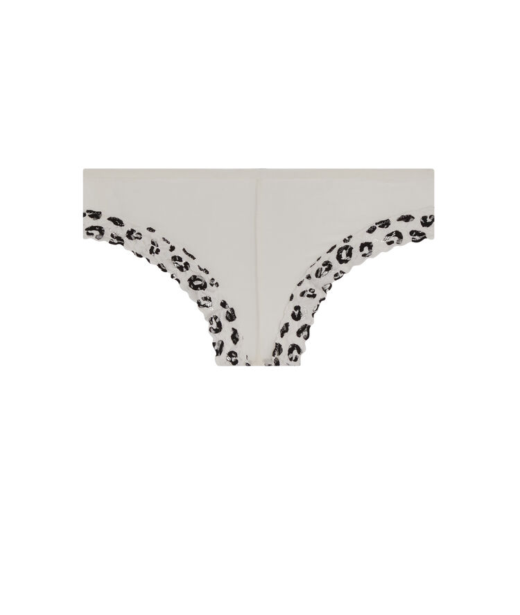 Culotte de encaje con estampado wilderiz blanco.