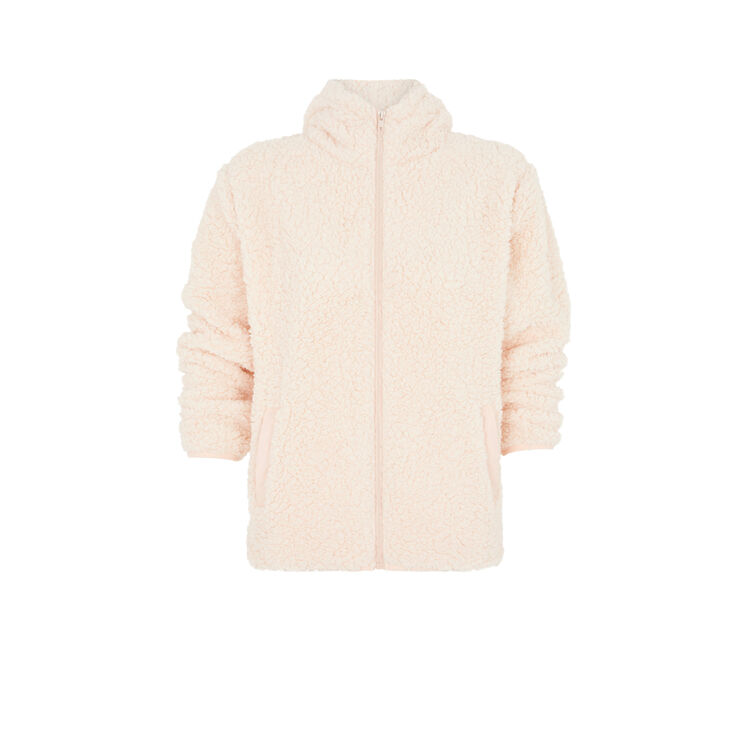 Veste à zip polaire sherpoliz vanille.