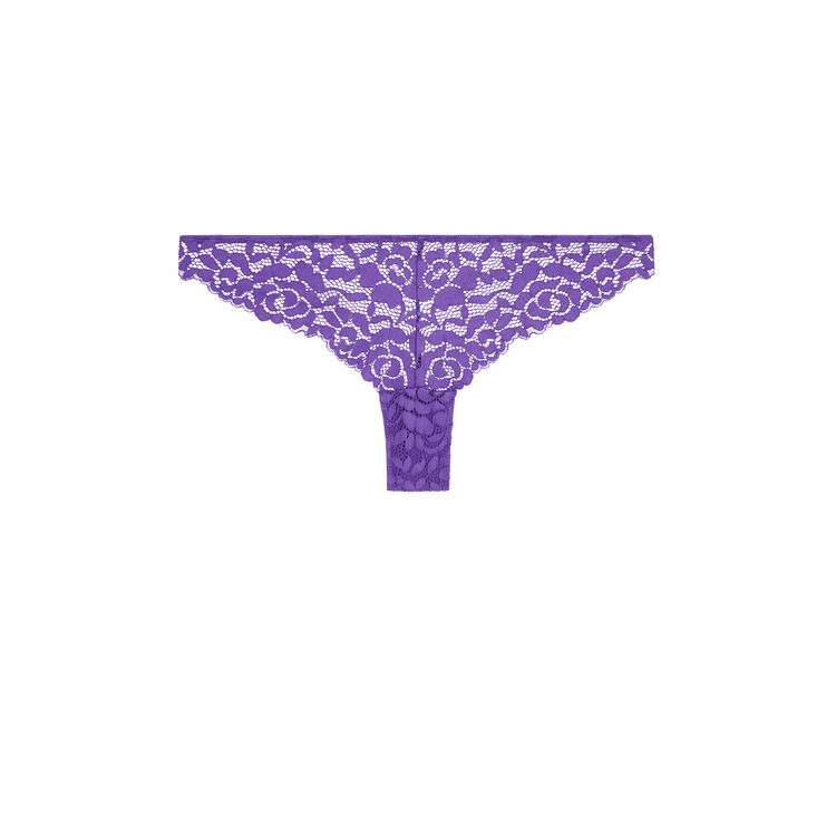 Tanga de encaje luluiz violeta.