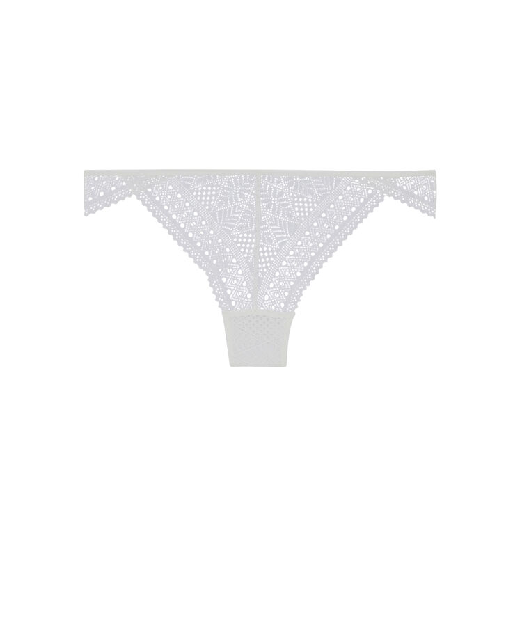 Braguita brasileña de encaje - blanco blanco.