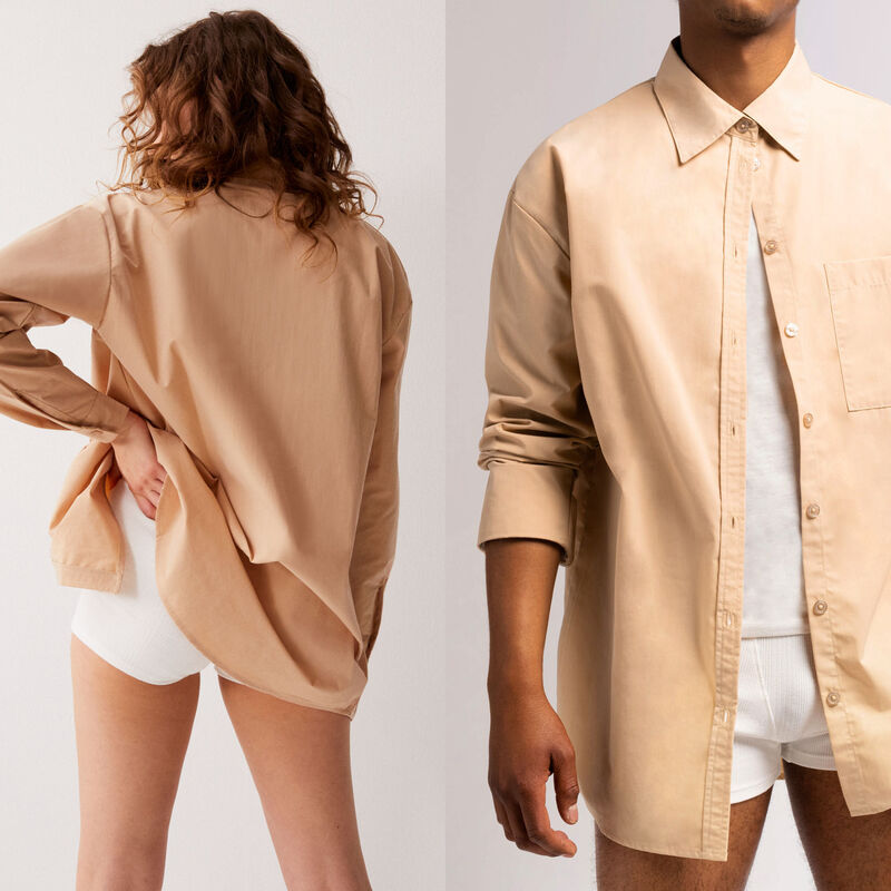 Camisa unisex - beige Camisa unisex - beige;