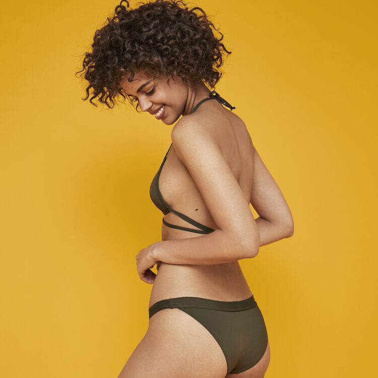 Parte de abajo de bikini caqui sahariz green.