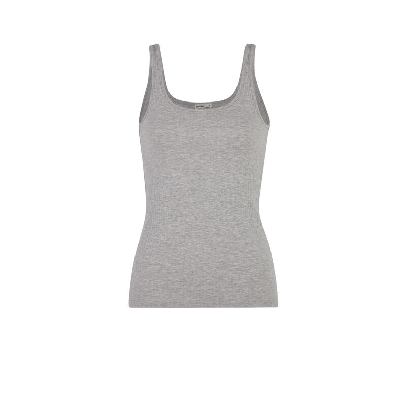 Top sin mangas de punto liso - gris Top sin mangas de punto liso - gris;