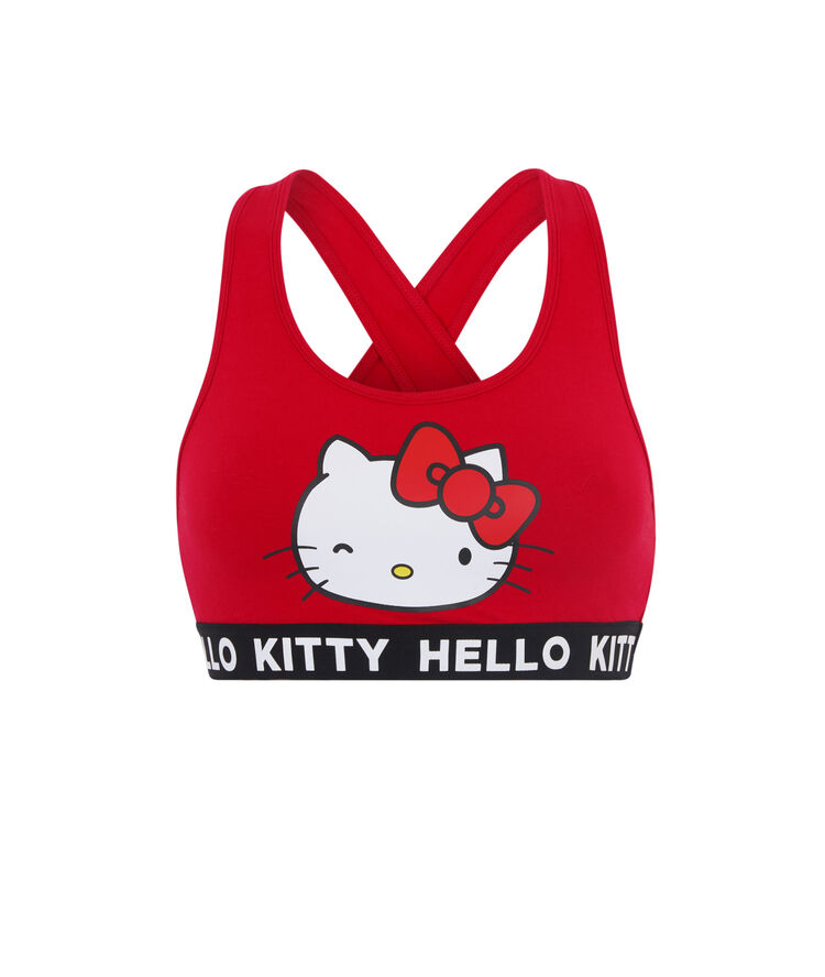 Sujetador brassière estampado hello kitty hellokittiz rouge.