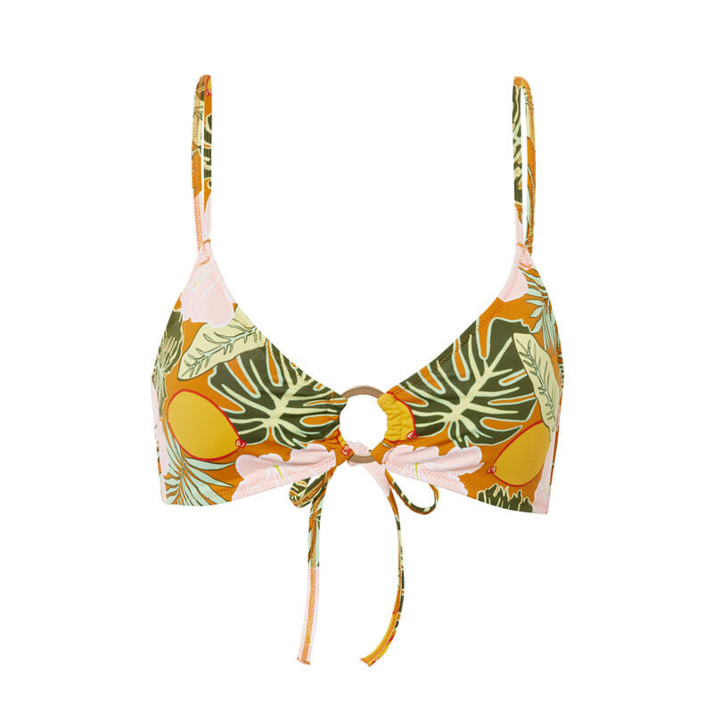 parte de arriba de bikini sujetador con estampado tropical - naranja parte de arriba de bikini sujetador con estampado tropical - naranja;