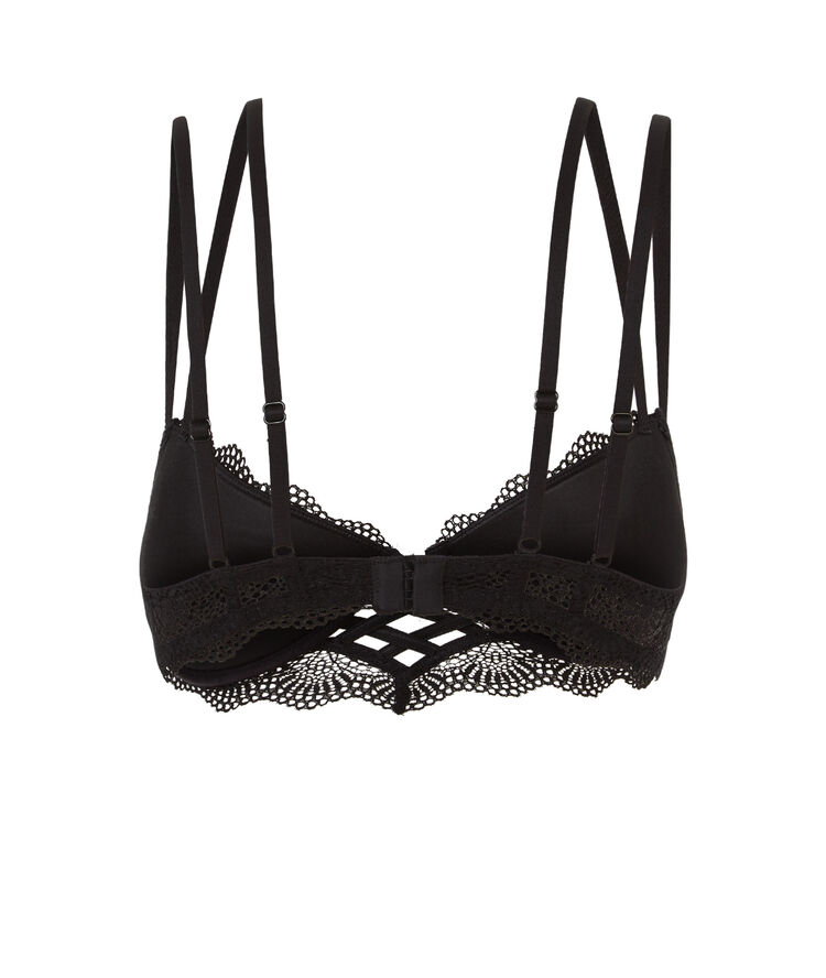 Sujetador bustier push-up negro totoiz noir.