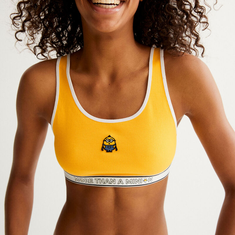 Sujetador Los Minions® con detalle elástico - amarillo Sujetador Los Minions® con detalle elástico - amarillo;