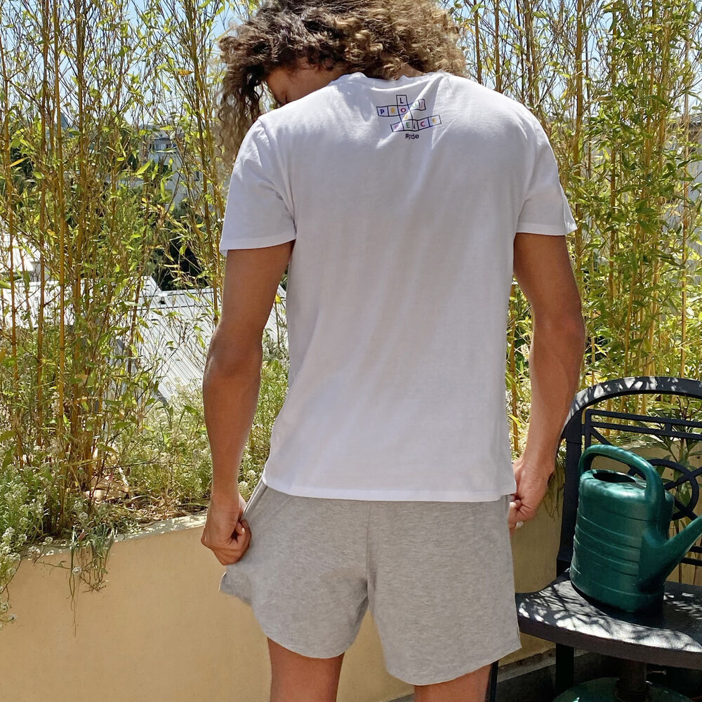 Top de manga corta - blanco blanco.