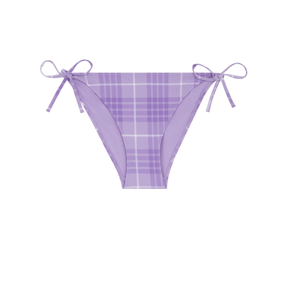 Parte de abajo de bikini a cuadros - oro morado.