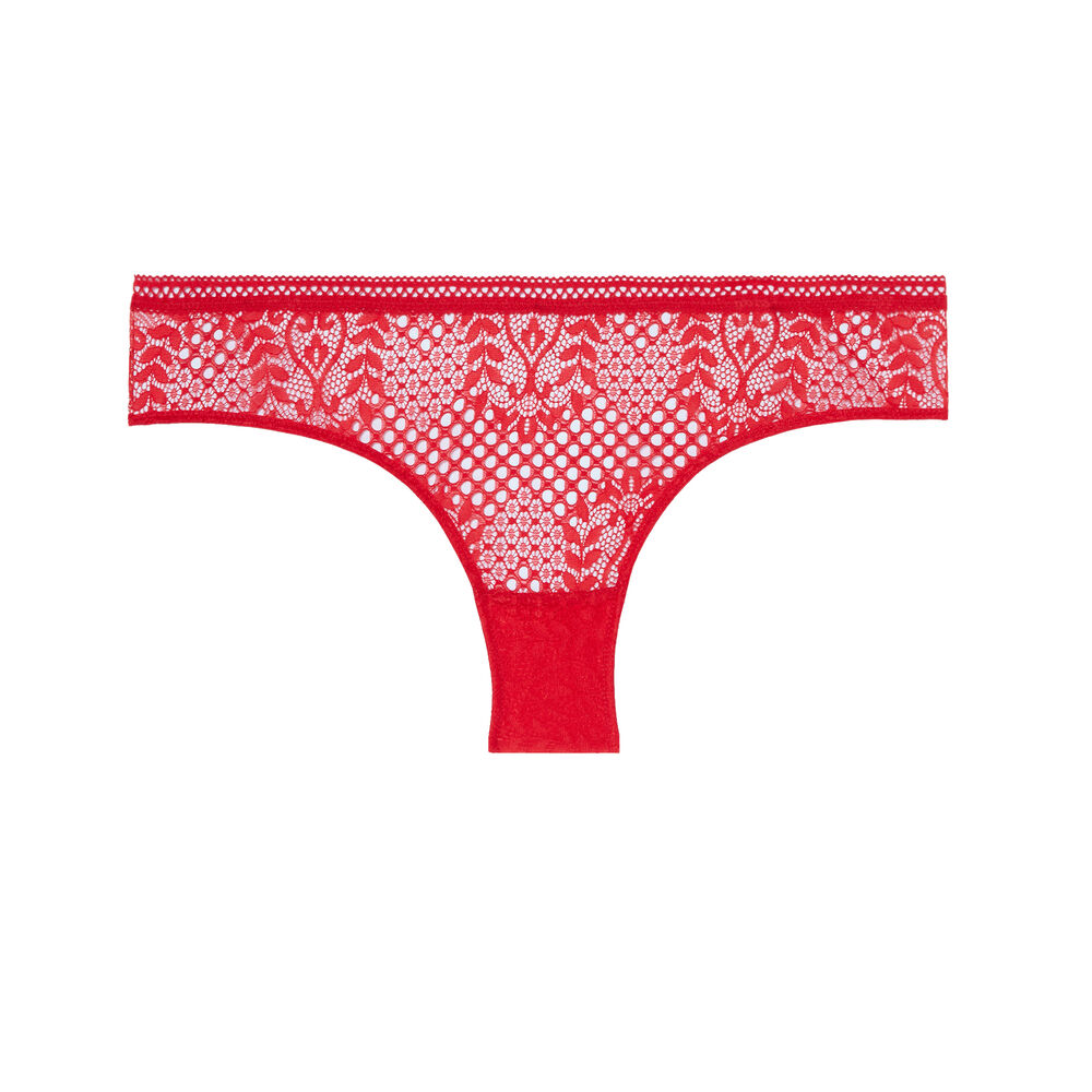 Bratuita toda de encaje calado - rojo rojo.