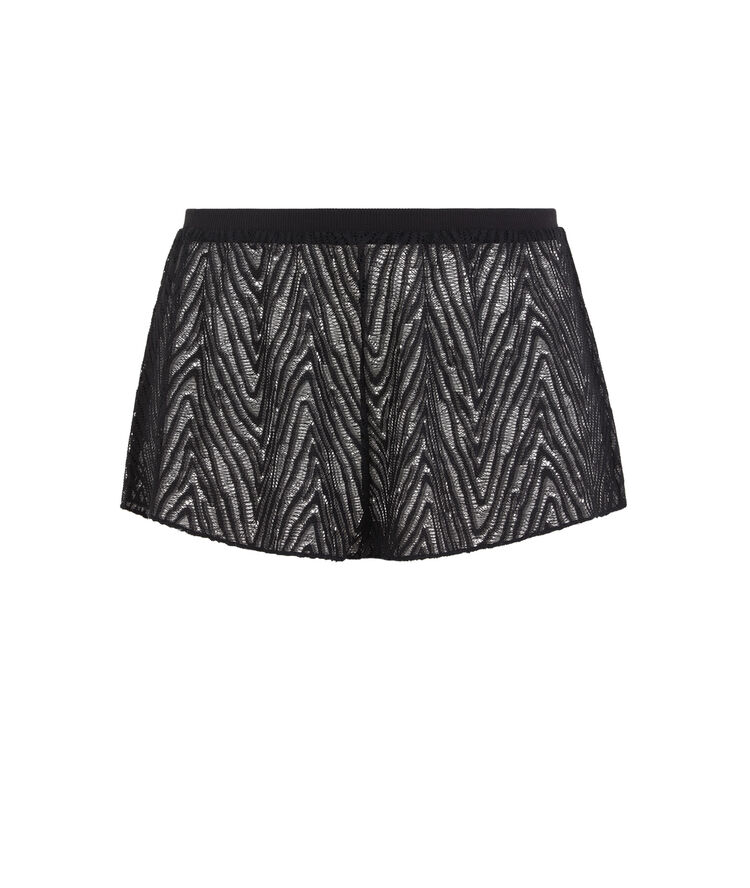 Short negro transparente dentebiz negro.