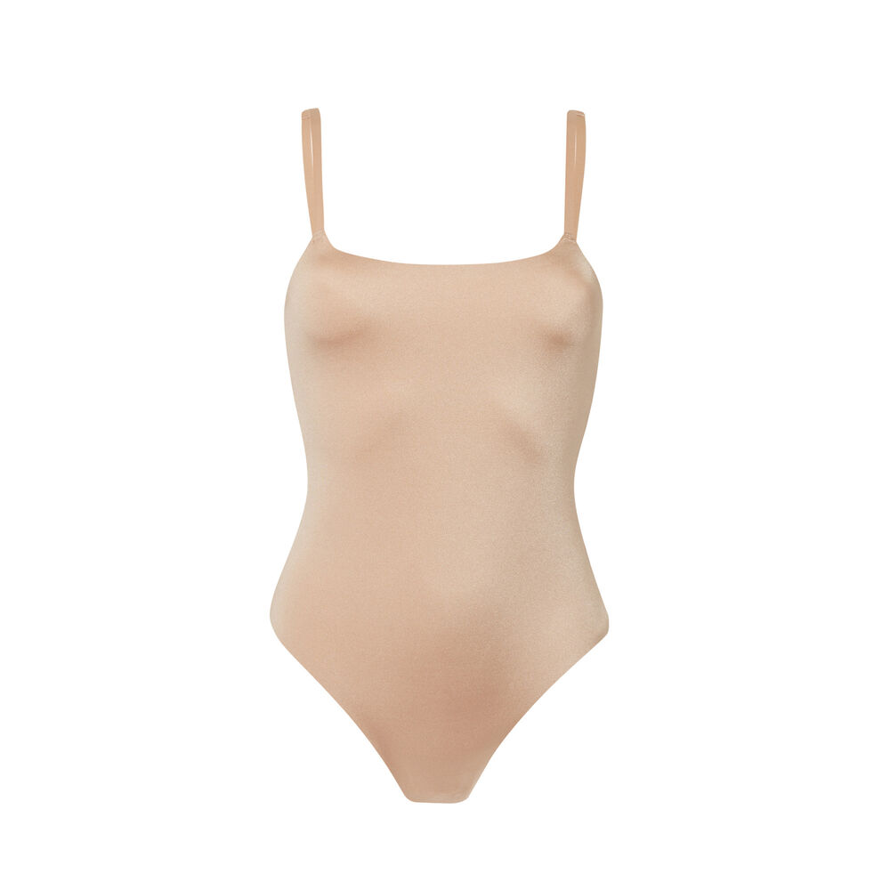 Body de tirantes finos sin aro - beige beige.