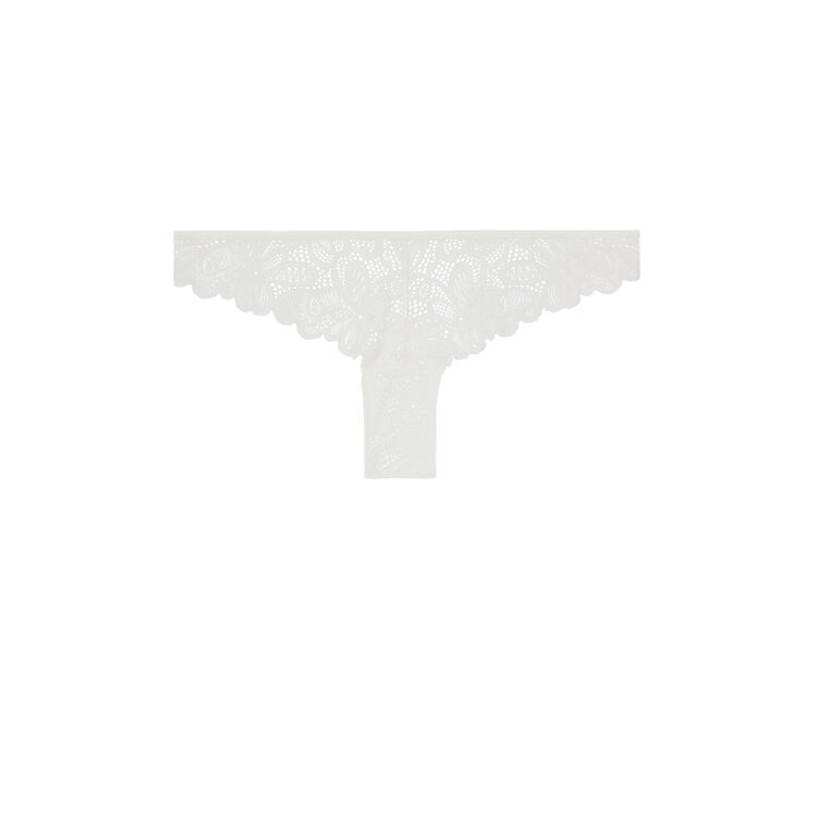 Braguita brasileña de encaje pampiz blanco.