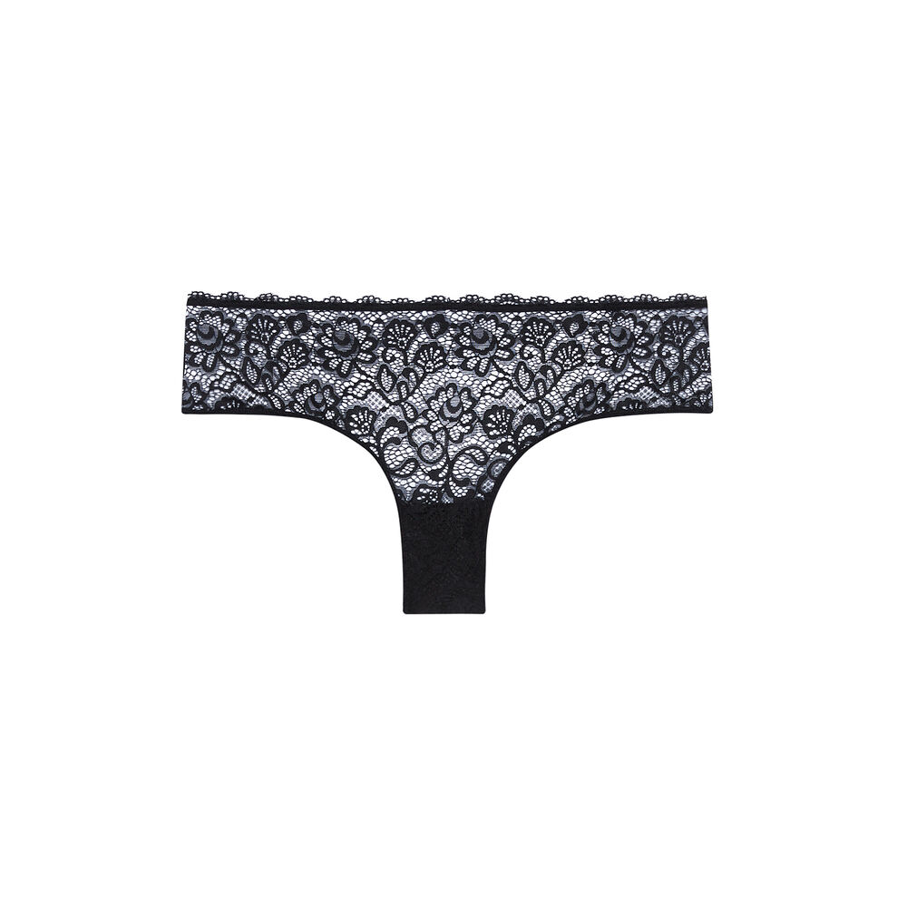 Braguita culotte completamente de encaje - negra negro.