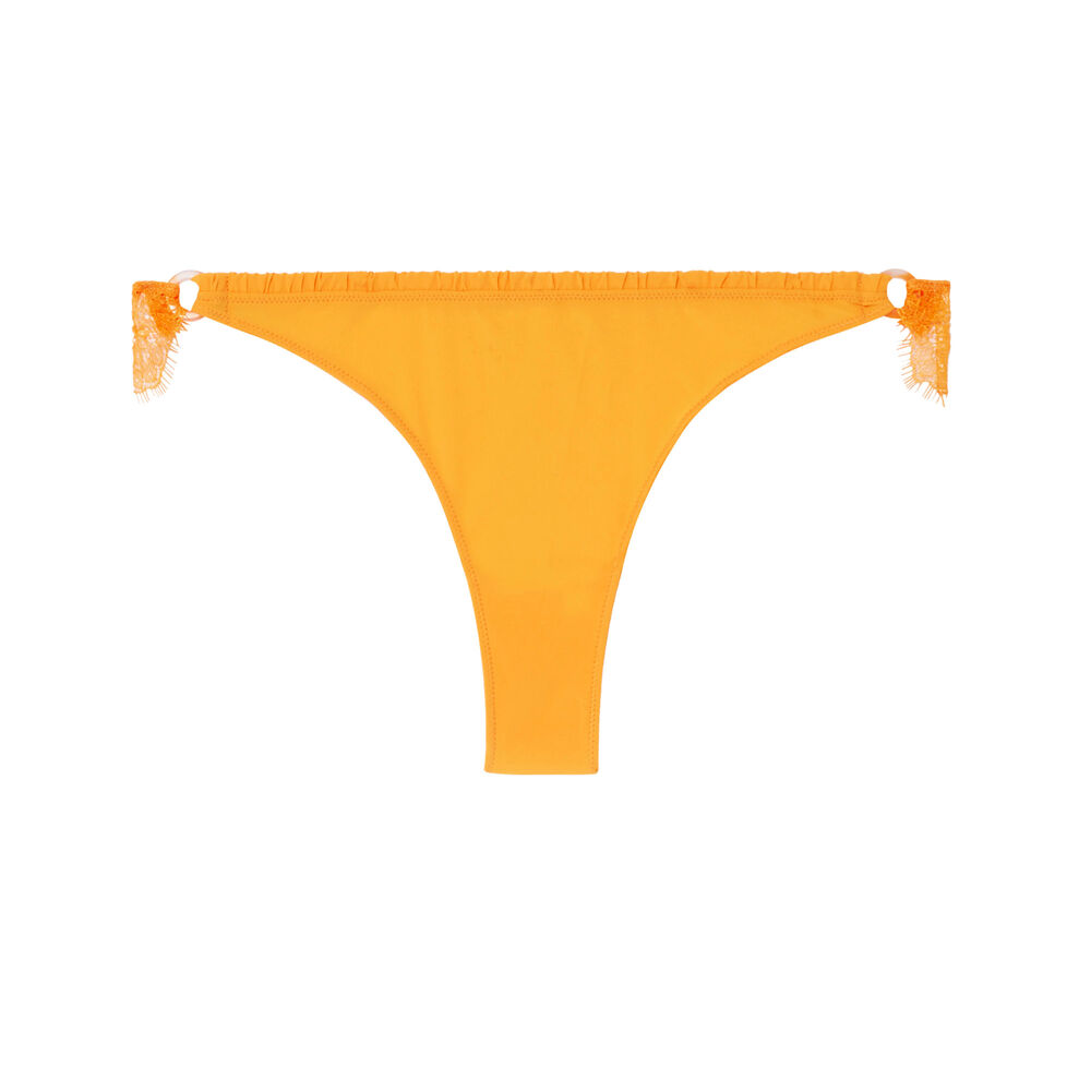 Braguita con detalle de anilla de micro - mango naranja.