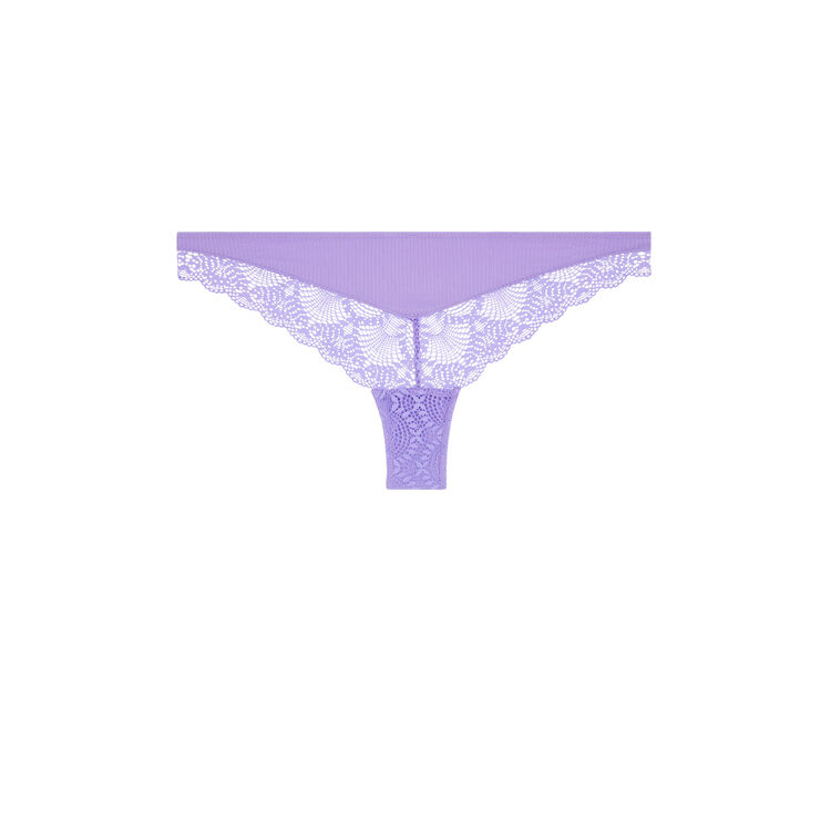 Tanga de micro/encaje microribiz lavanda.