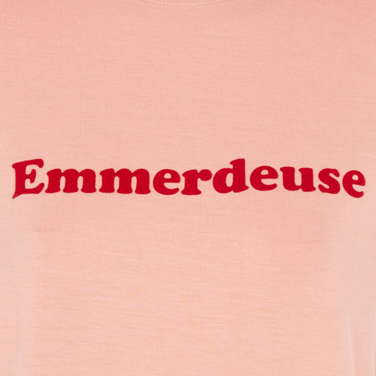 Camiseta rosa emmerdeusiz Camiseta rosa emmerdeusiz;