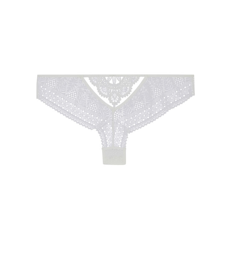 Braguita brasileña de encaje - blanco blanco.