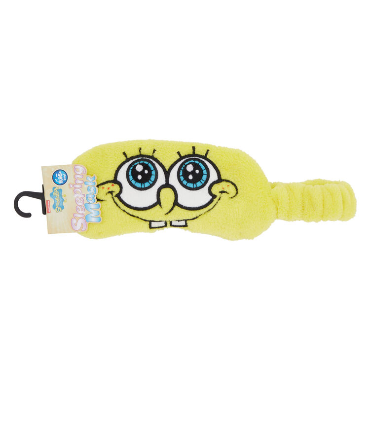 Antifaz para dormir polar estampado bob esponja spongebobiz amarillo.