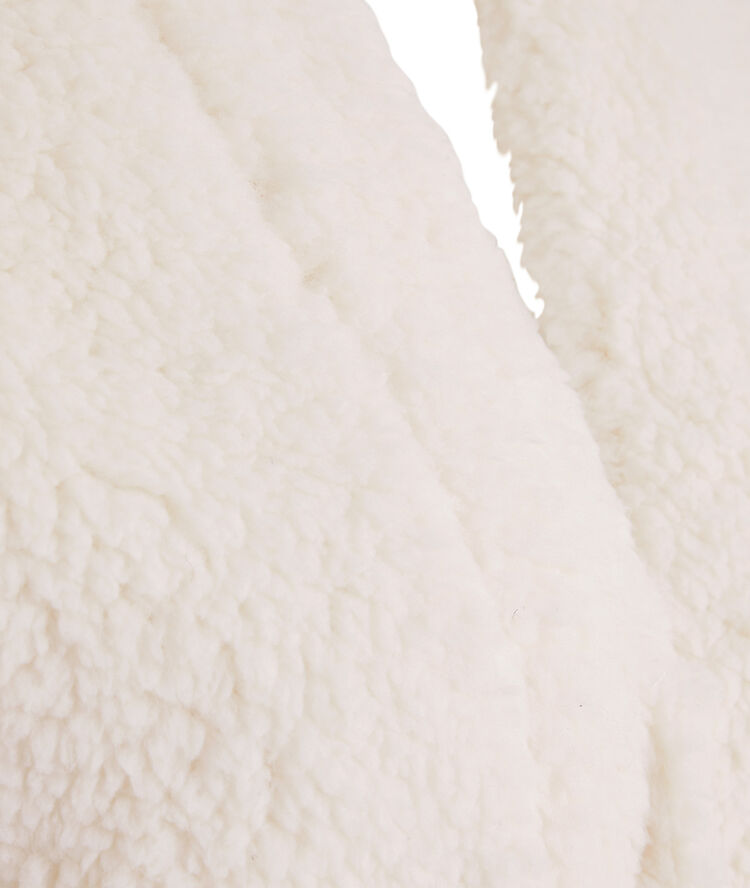Chaqueta polar suave giletiz écru.