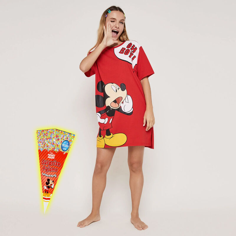 Conjunto de pijama túnica + braguita culotte estampado Mickey ohboyiz Conjunto de pijama túnica + braguita culotte estampado Mickey ohboyiz;