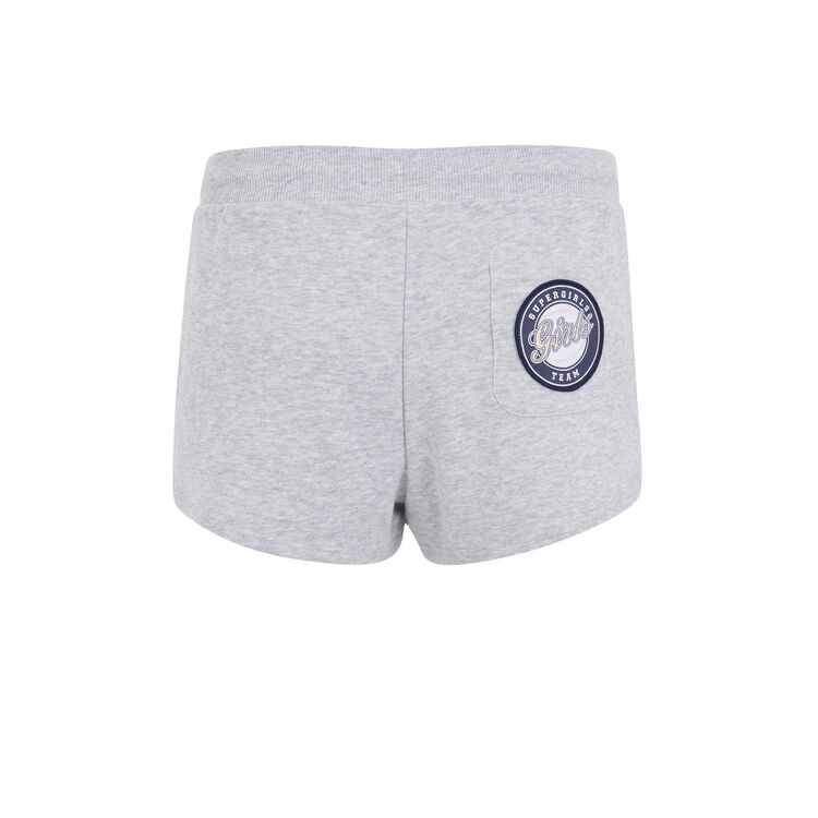 Shorts de felpa relouiz gris claro.