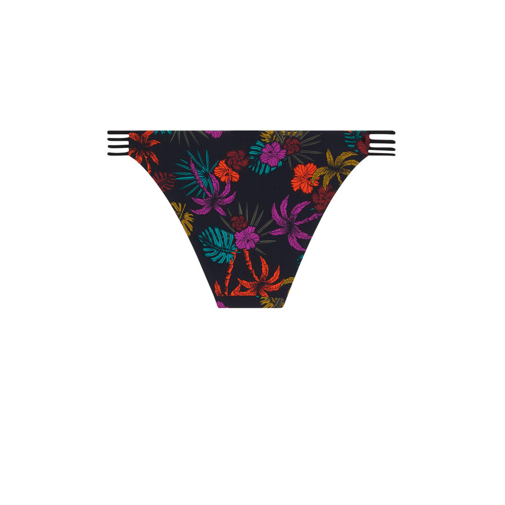 Parte de abajo de bikini braguita con estampado - negra negro.