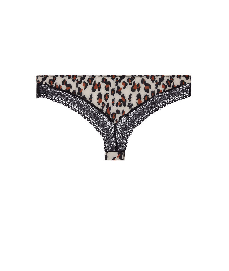 Braguita brasileña con estampado de animal - negro negro.