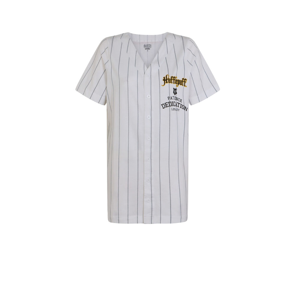Camiseta larga a rayas hufflepuff - blanco blanco.