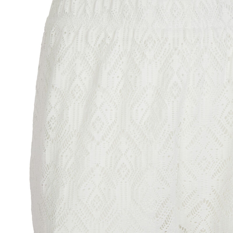 Pantalón ancho elástico en la cintura - blanco Pantalón ancho elástico en la cintura - blanco;