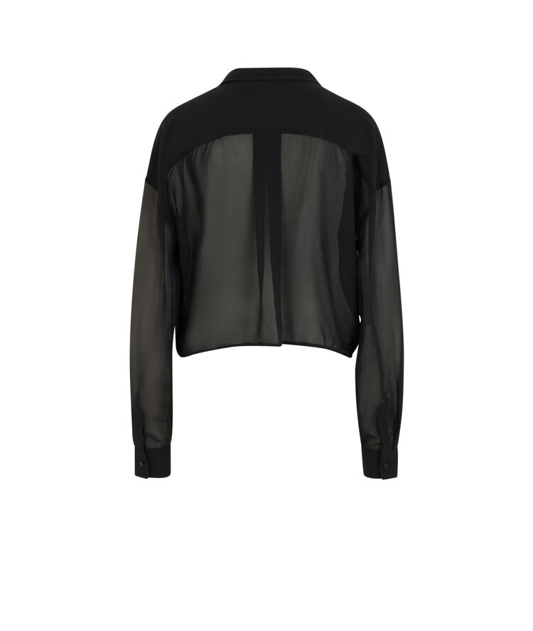 Camisa semitransparente - negra negro.