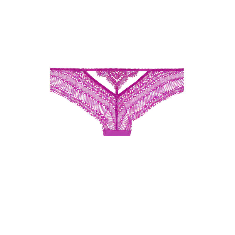 Braguita culotte en dos materiales - fucsia Braguita culotte en dos materiales - fucsia;