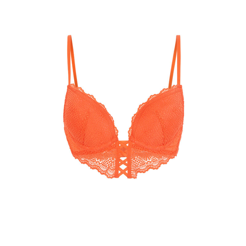 Sujetador corpiño push-up naranja mahaliz Sujetador corpiño push-up naranja mahaliz;