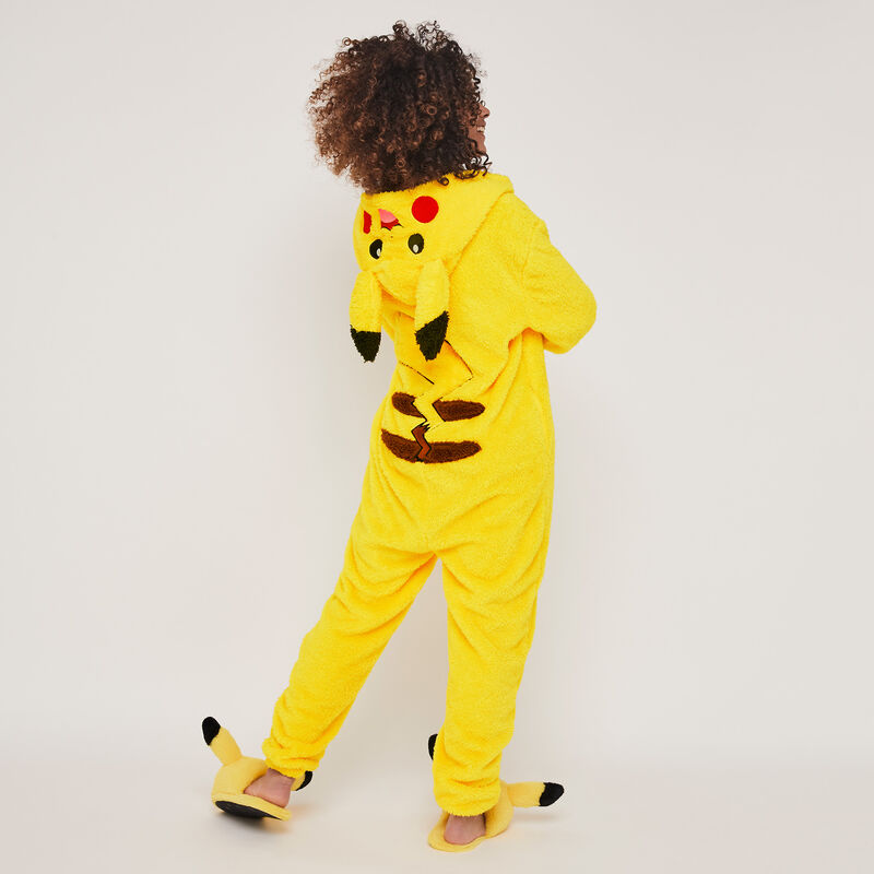 Chaussons polaires print pikachu pikatiz jaune.