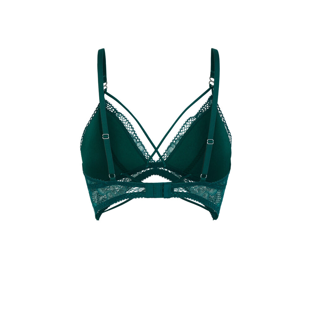 Sujetador sin aros con lazos - verde verde.