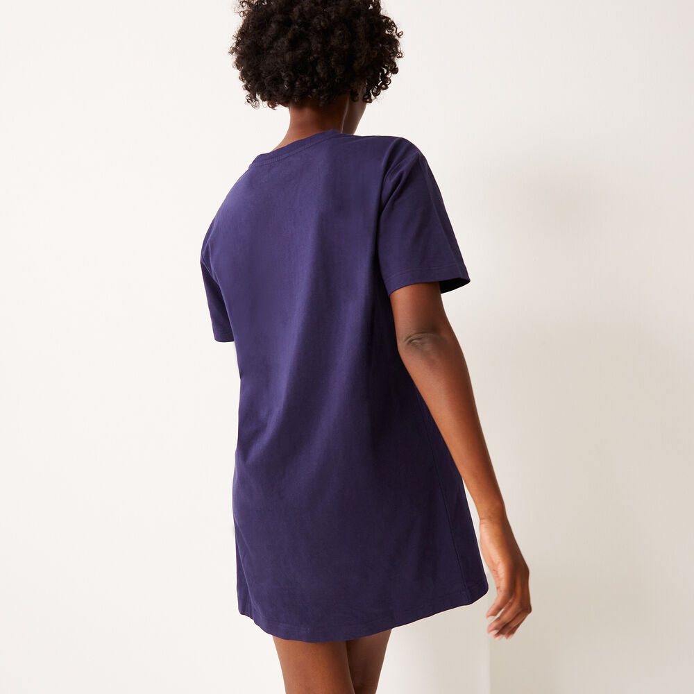Camiseta larga con estampado de stitch - azul azul.