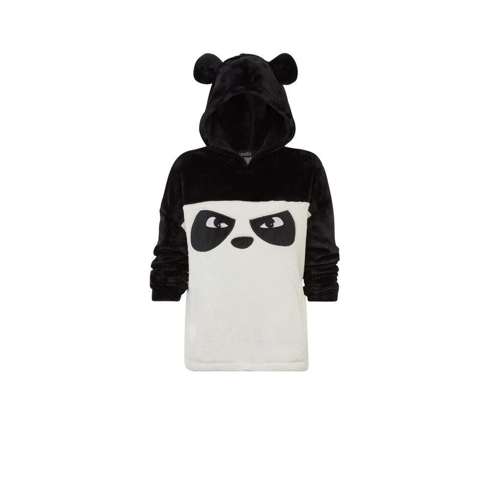 Polar panda con mensaje de panda gruñón - negro negro.