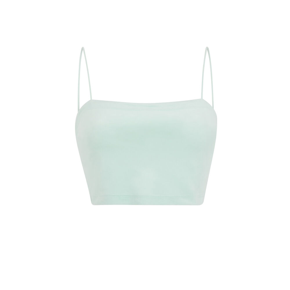 Crop top de terciopelo - azul turquesa azul turquesa.